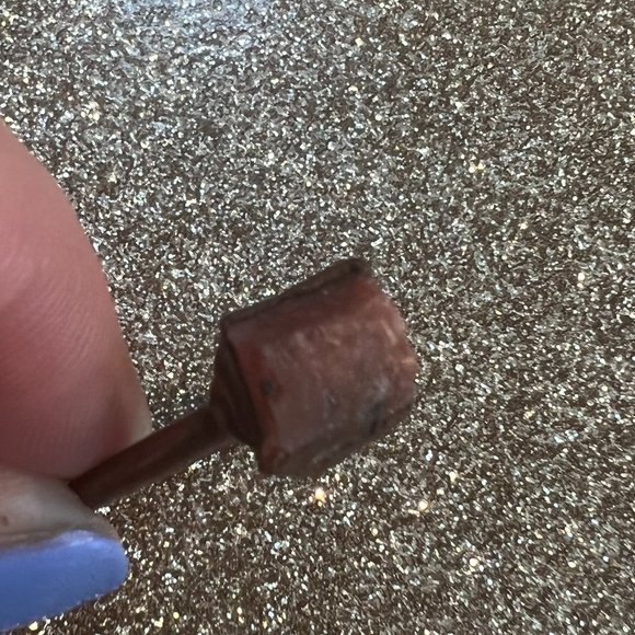 Genuine Solitaire Raw / Natural Ruby Copper Ring Size 7 - Picture 6 of 9